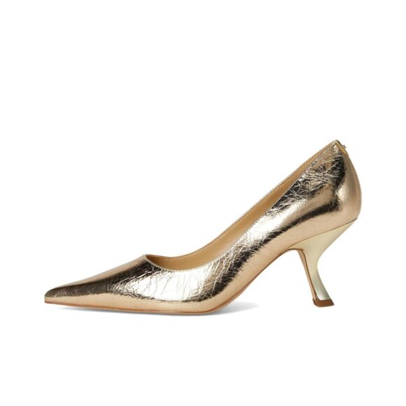 Michael Kors Luna Mid Pump Pale Gold Size 7 NIB - Picture 2 of 3